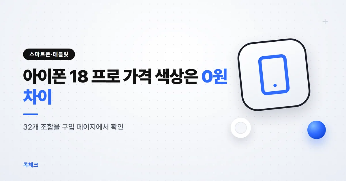 아이폰 18 프로 가격, 용량별 32개 조합과 색상 차이