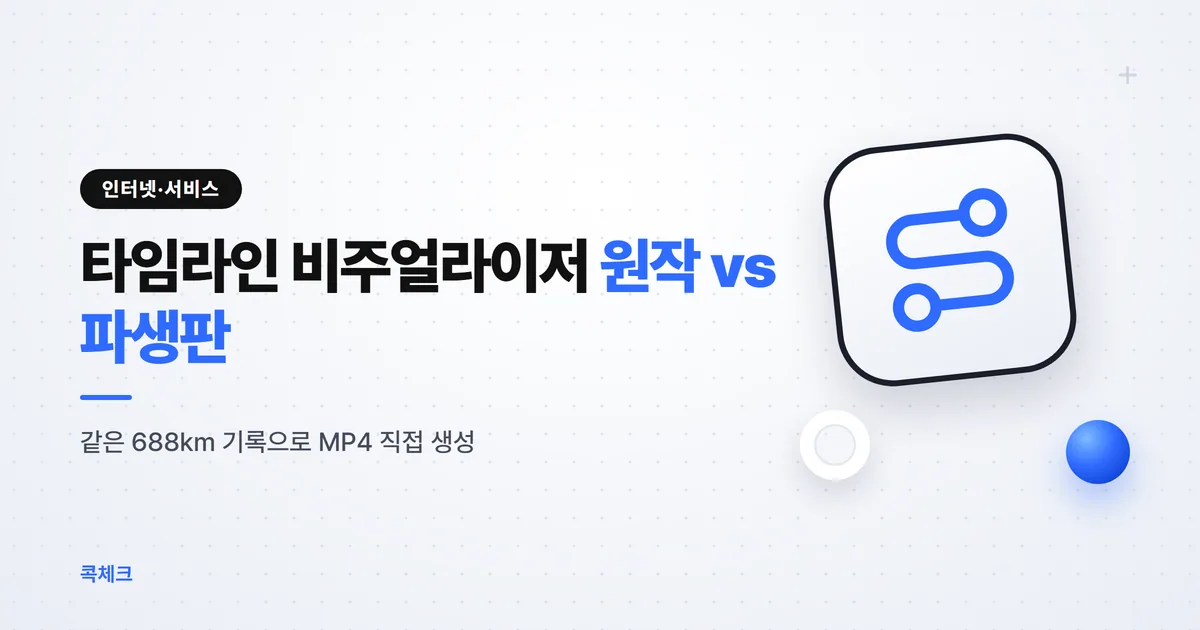 타임라인 비주얼라이저 비교, 원작과 파생판 무엇이 다른가